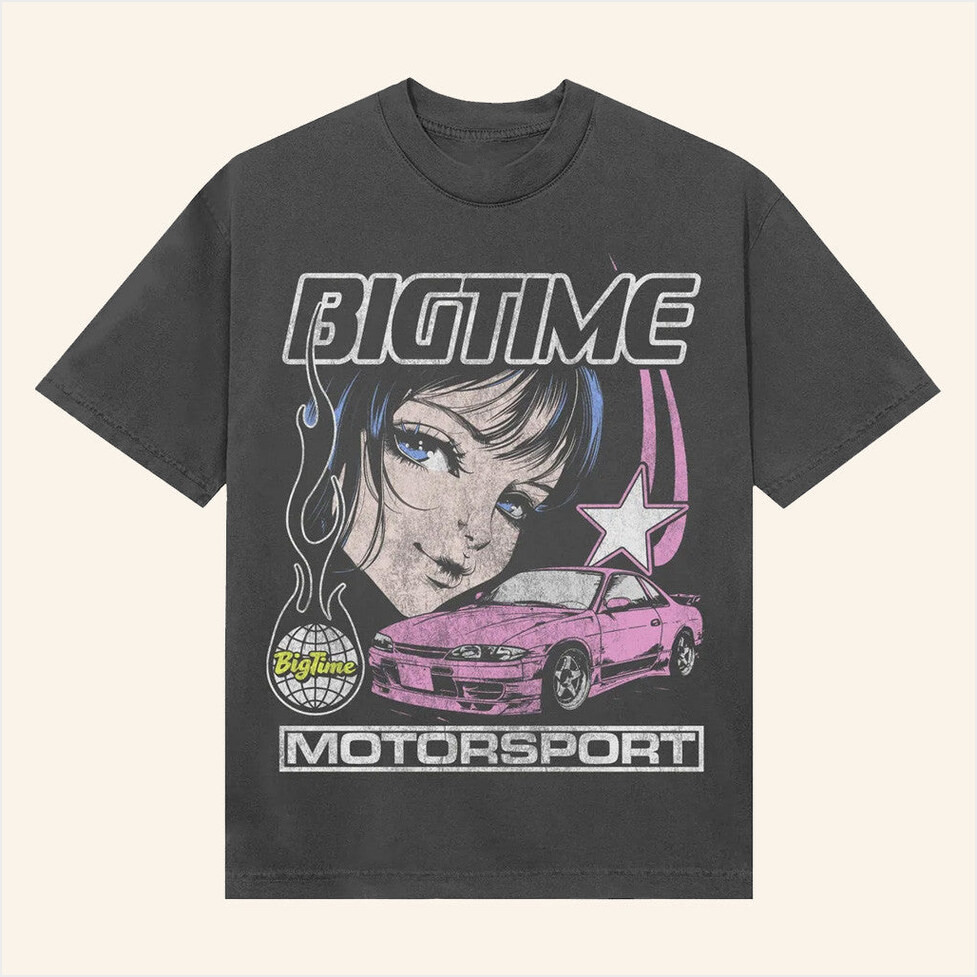 Bigtime Merch Bigtime Motorsport Anime T-Shirt Gifts For Besties Birthday Gifts For Sister