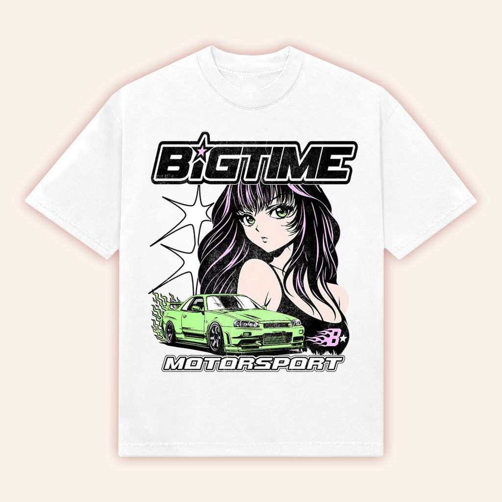 Bigtime Merch Bigtime Motorsport Anime T-Shirt White Best Christmas Gifts Bigtime Merch Bigtime Motorsport Anime T-Shirt White Best Christmas Gifts