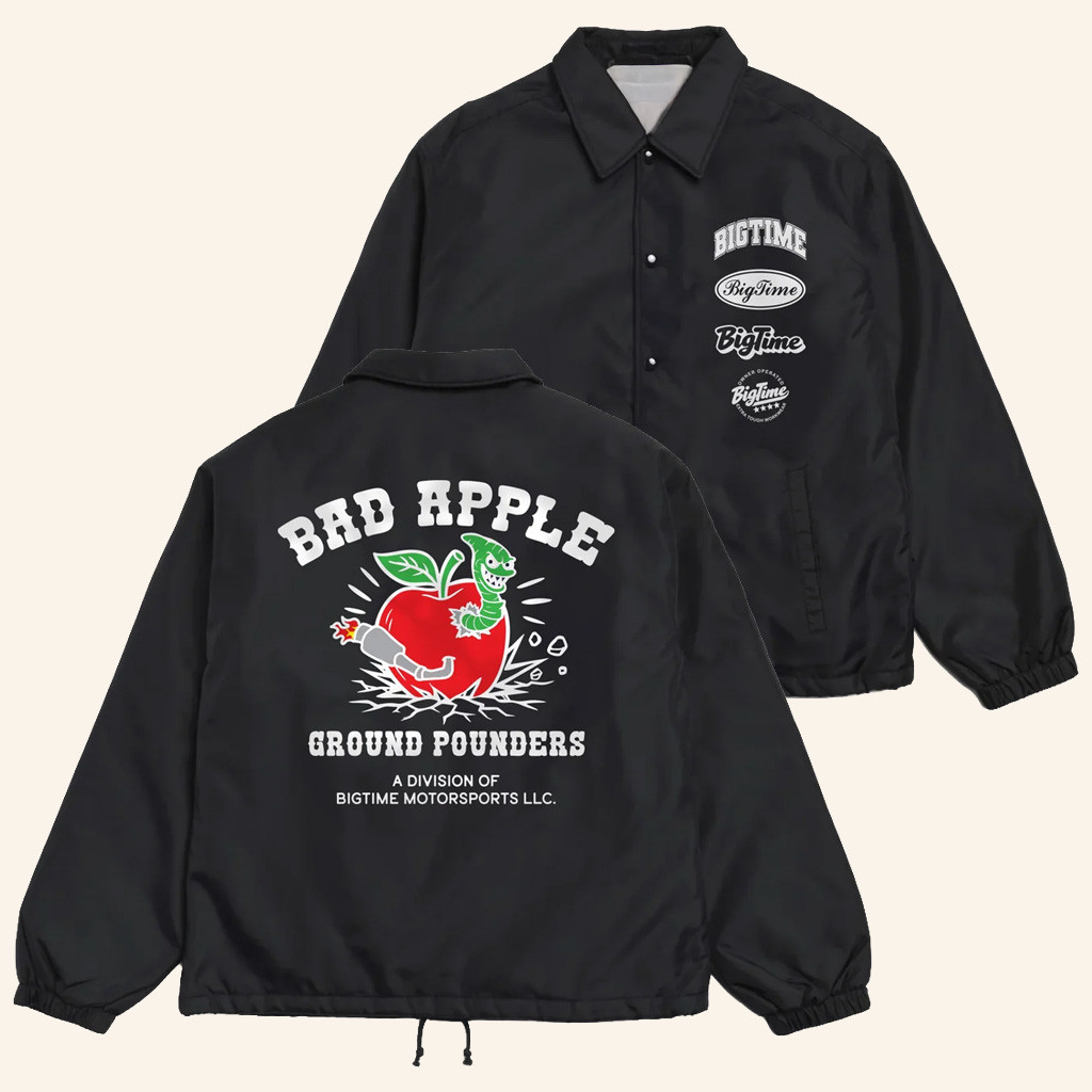 BigTime Merch Grid Life Bad Apple Coaches Jacket Christmas Present For Husband