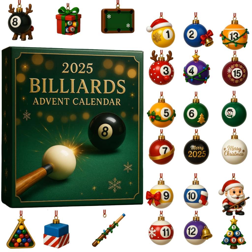 Billiards Themed 2025 Advent Calendar Sport Advent Calendar Christmas Gifts For Billiards Lover