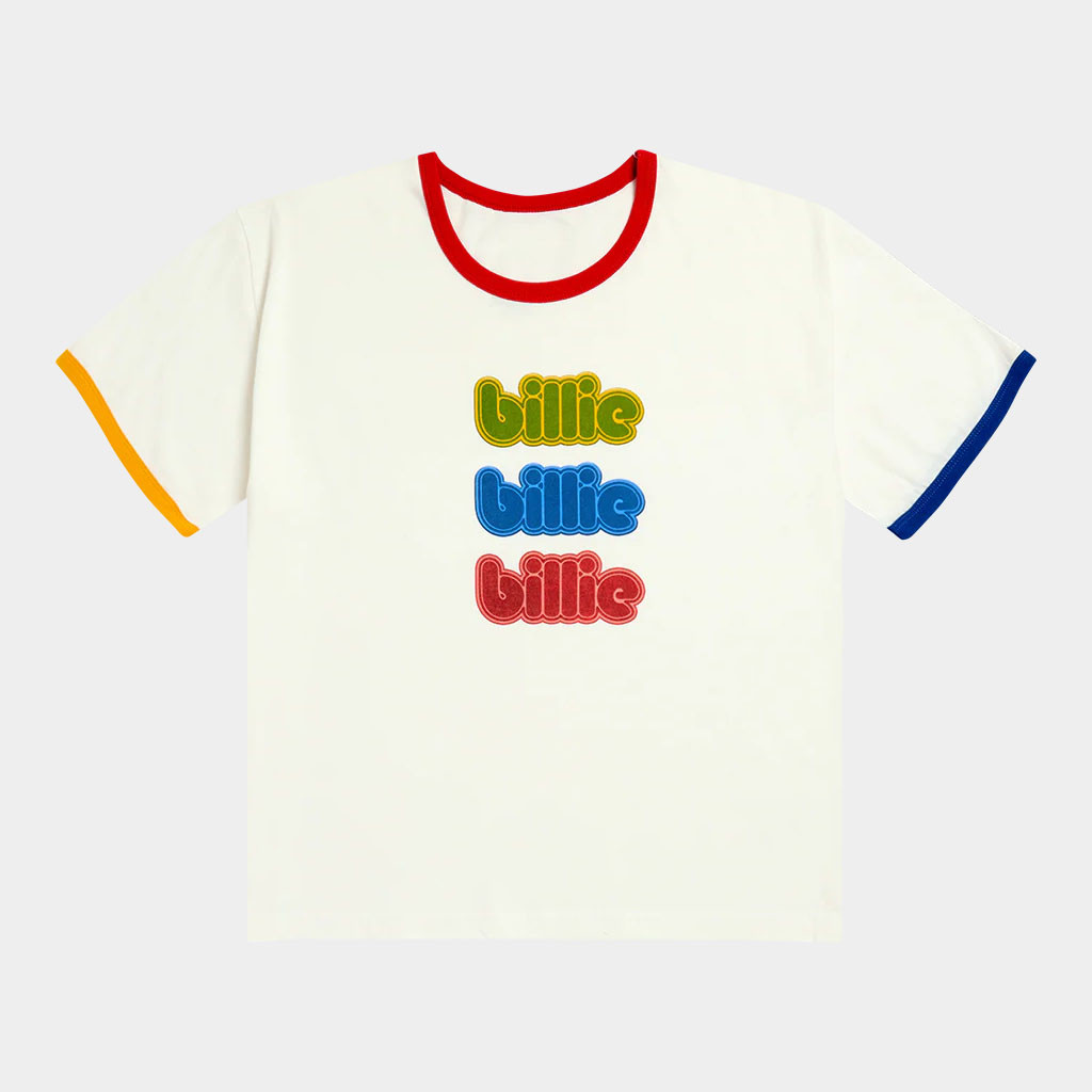 Billie Eilish Merch Billie Repeat Ringer T-Shirt Unique Gifts For Music Lovers