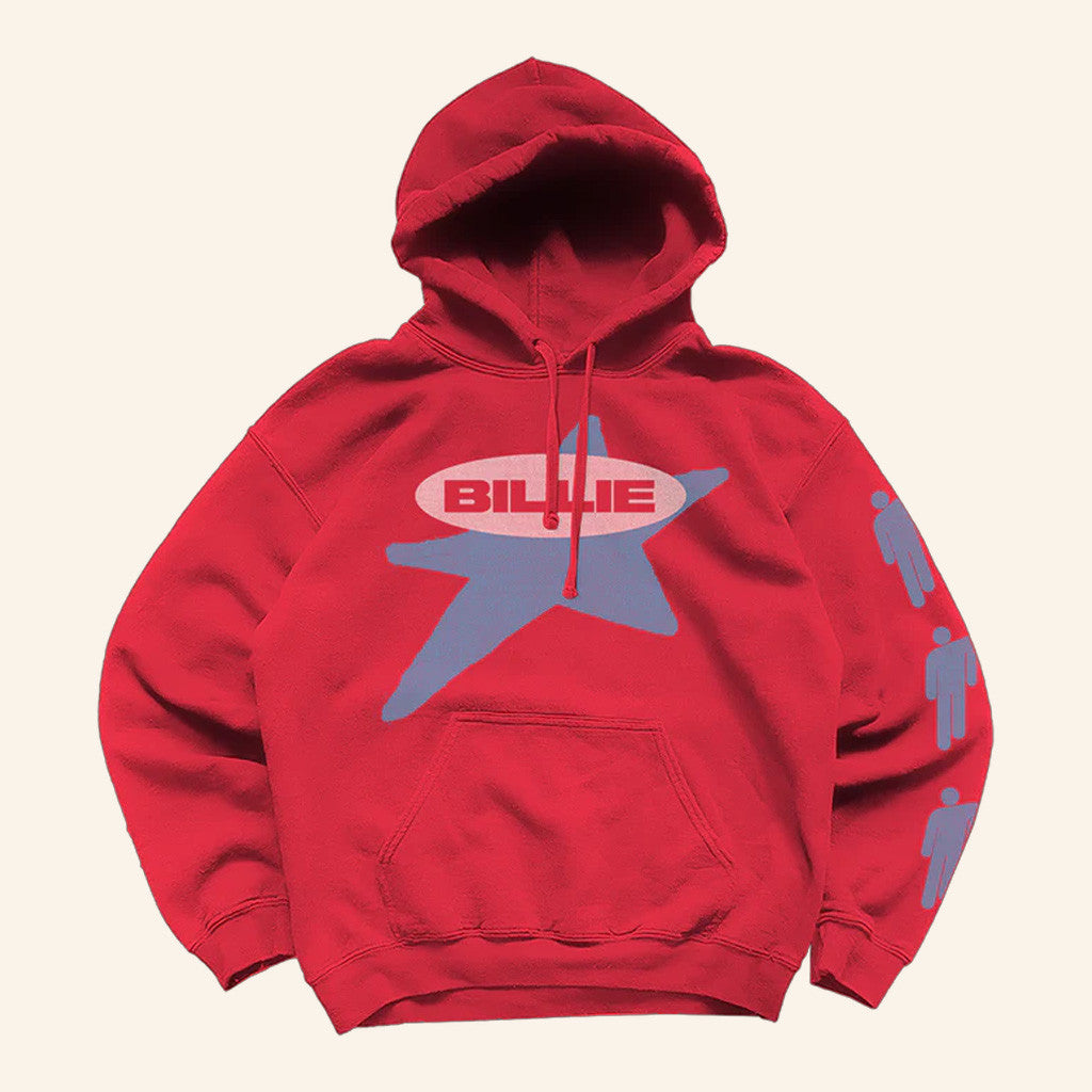 Billie Eilish Merch Billie x Lost Love Red Hoodie Gifts For Friends Billie Eilish Merch Billie x Lost Love Red Hoodie Gifts For Friends