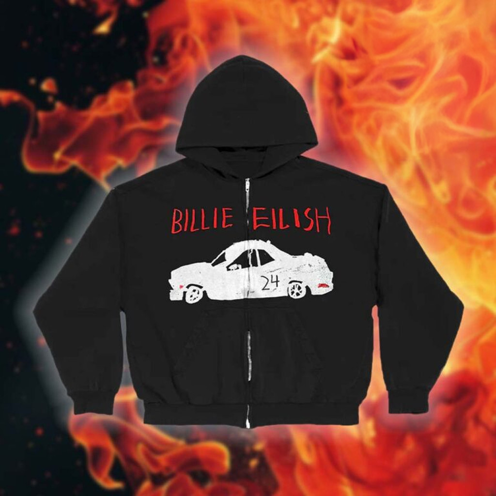 Billie Eilish Merch Dylan's T-Shirt Club x Billie 24 Birthday Zip Hoodie Best Gifts For Fans