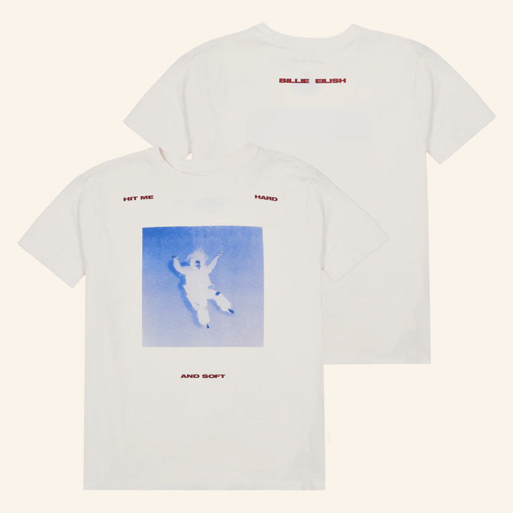 Billie Eilish Merch Falling Scatter Text White T-shirt Gifts For Girlfriend