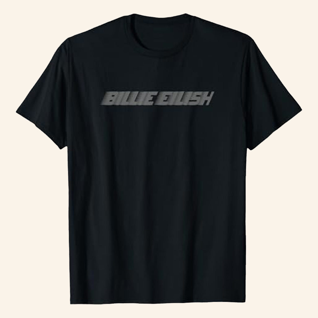 Billie Eilish Merch Grey Billie Logo T-Shirt Unique Gifts For Music Lovers Billie Eilish Merch Grey Billie Logo T-Shirt Unique Gifts For Music Lovers