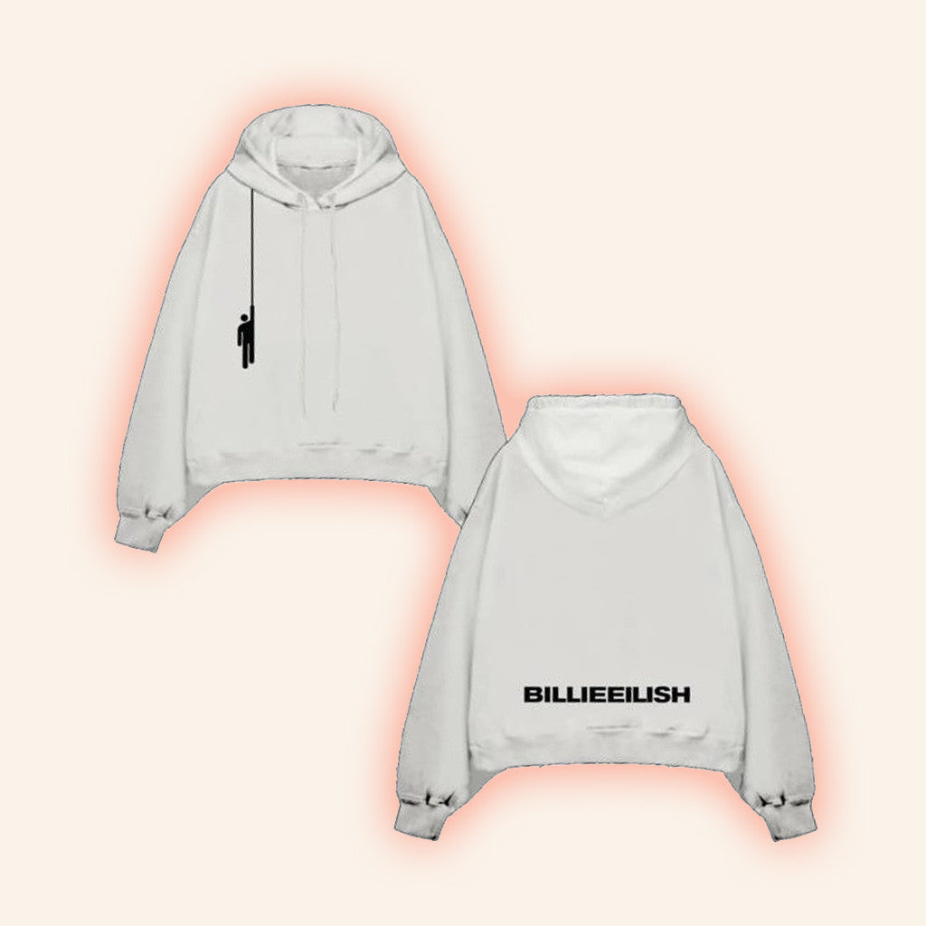 Billie Eilish Merch Hanging Blohsh White Hoodie Gifts For Besties Billie Eilish Merch Hanging Blohsh White Hoodie Gifts For Besties