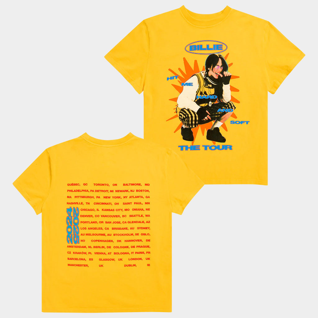 Billie Eilish Merch Hit Me Hard And Soft The Tour T-Shirt Gifts For Music Fans