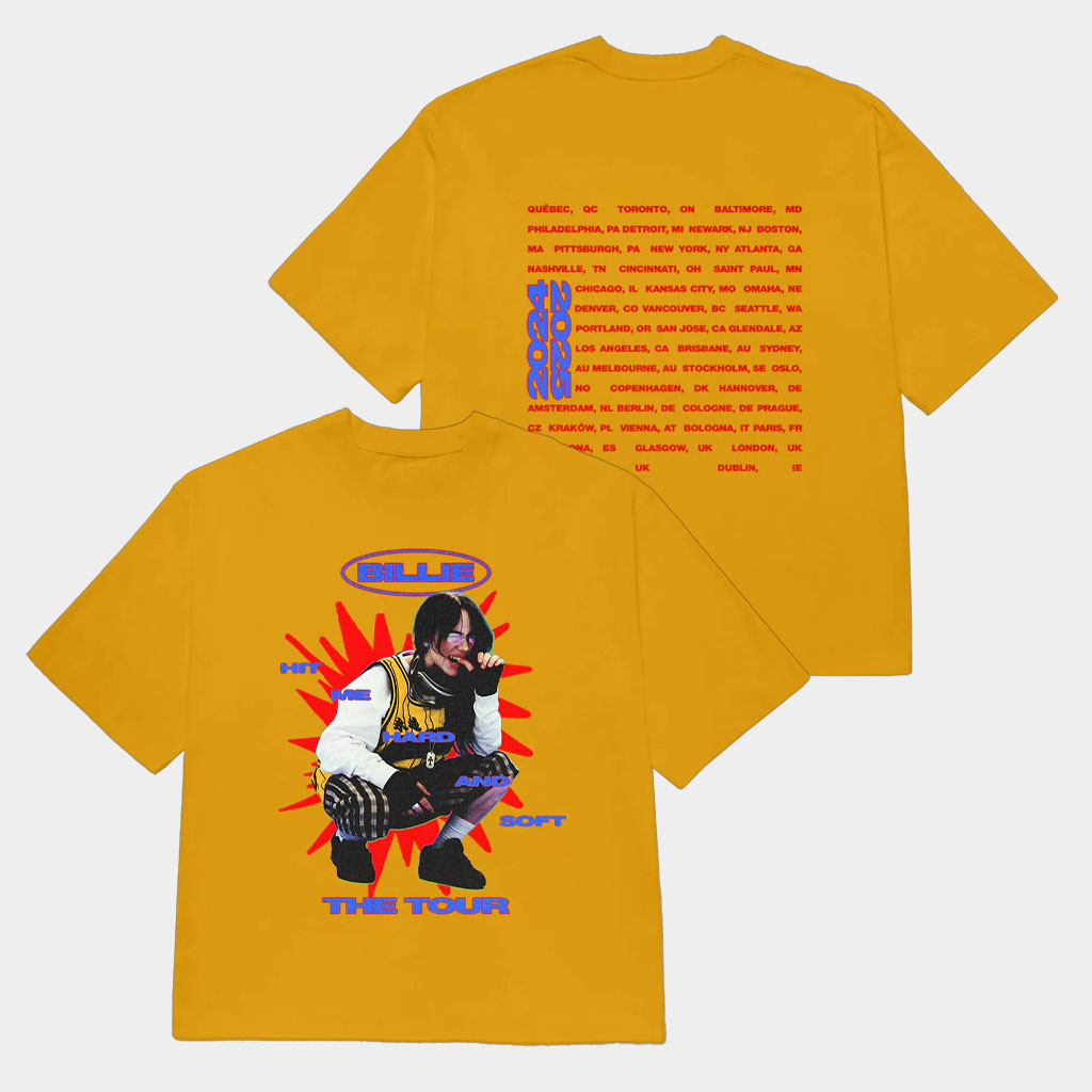 Billie Eilish Merch Hit Me Hard And Soft The Tour T-Shirt Music Lover Gifts For Him