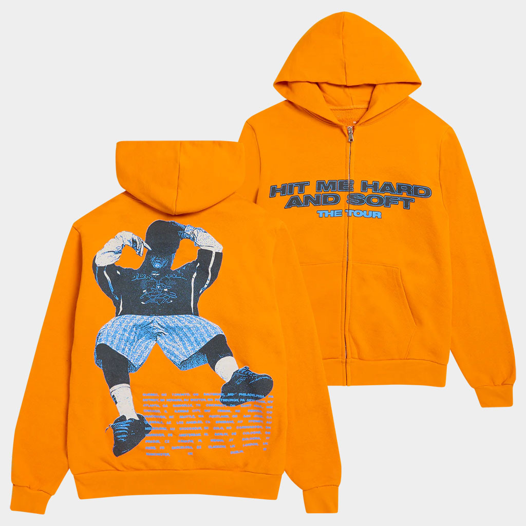 Billie Eilish Merch Hit Me Hard And Soft The Tour Zip Hoodie Cool Gifts For Music Lovers-1