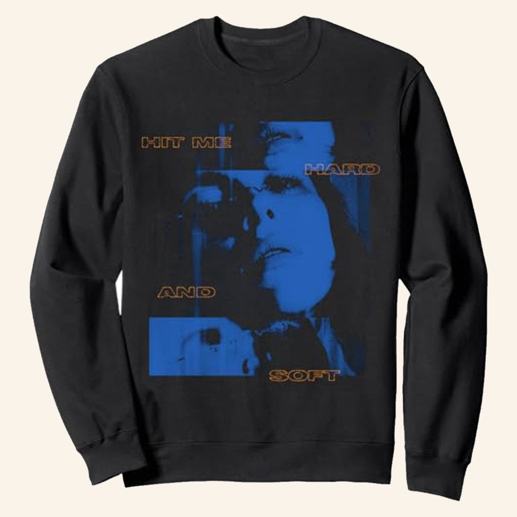 Billie Eilish Merch Hit Me Hard And Soft Tour 2025 Blue Photo Sweatshirt Gifts For Her Billie Eilish Merch Hit Me Hard And Soft Tour 2025 Blue Photo Sweatshirt Gifts For Her