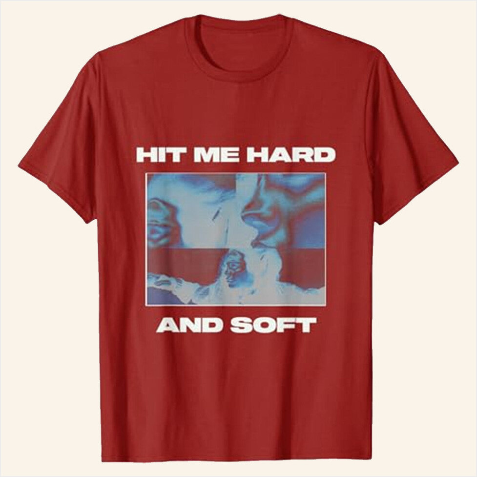 Billie Eilish Merch Hit Me Hard And Soft Tour 2025 Shirt Inverted Red T-Shirt Fans Gifts
