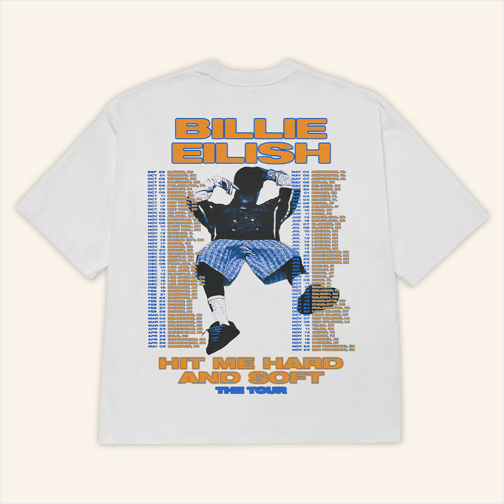 Billie Eilish Merch Hit Me Hard And Soft Tour 2025 T-Shirt White Gifts For Girlfriend