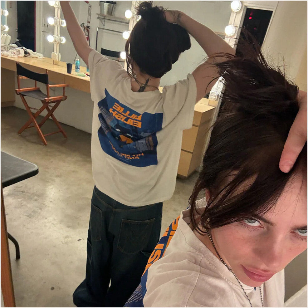 Billie Eilish Merch Hit Me Hard And Soft Tour 2025 White T-Shirt Gifts For Wife Gifts For BFF