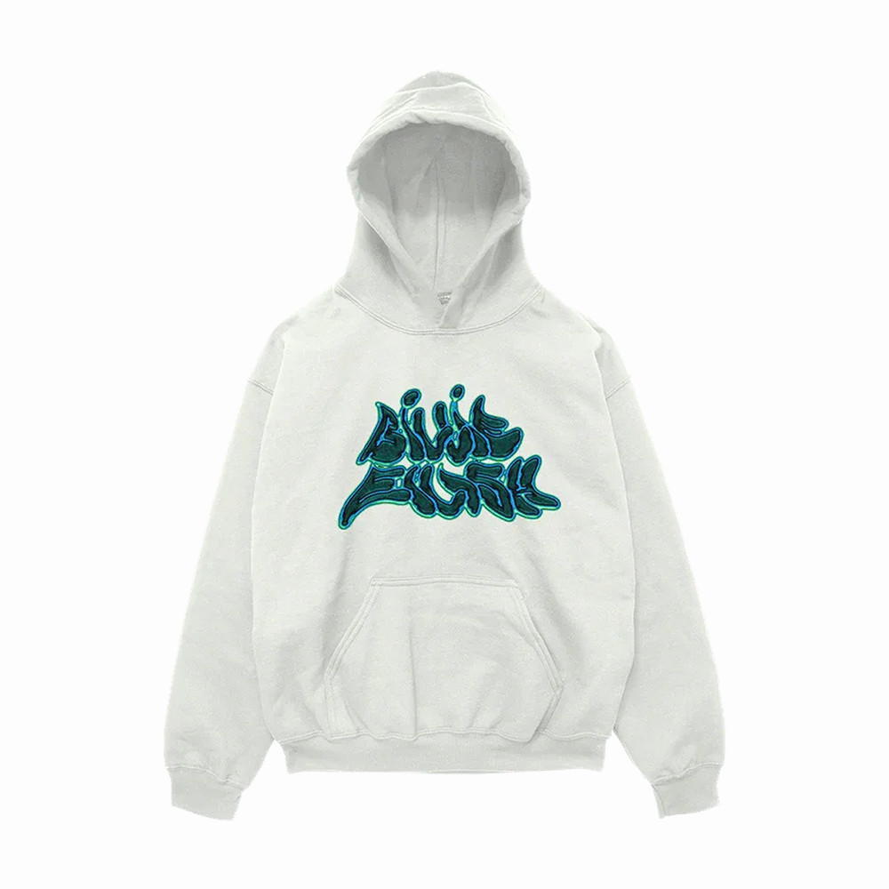 Billie Eilish Merch Neon Graffiti Logo Hoodie Billie Eilish Apparel Unique Gift For Music Lovers