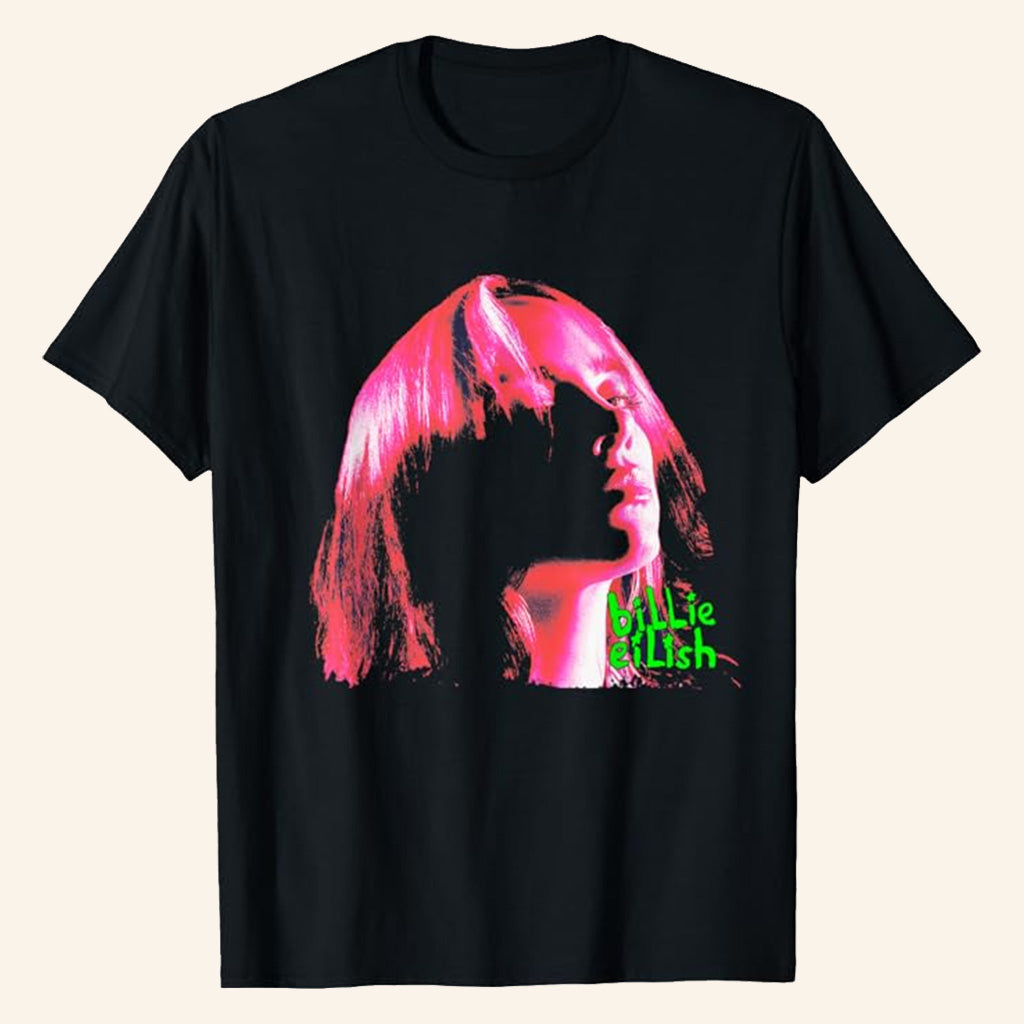 Billie Eilish Merch Photographic T-Shirt Gifts For Music Enthusiasts
