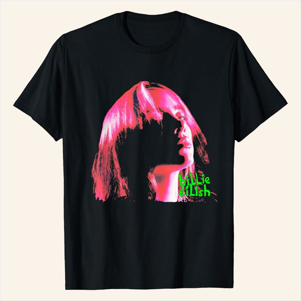 Billie Eilish Merch Photographic T-Shirt Gifts For Music Enthusiasts Birthday Gifts For Friends