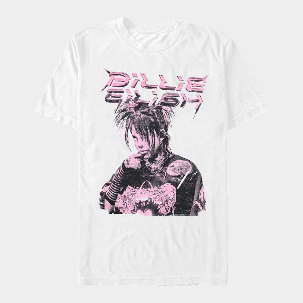 Billie Eilish Merch Purple Illustration T-Shirt Birthday Gifts For Music Lovers