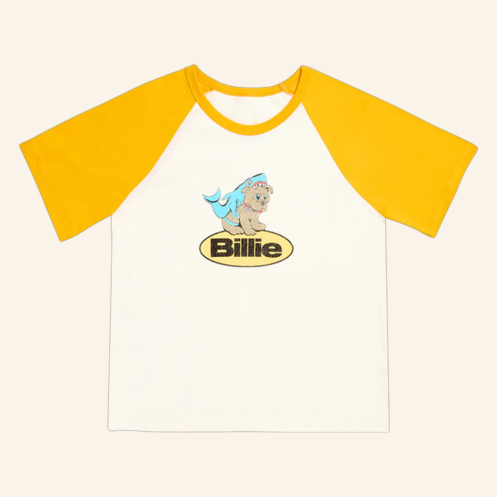 Billie Eilish Merch Shark Yellow And White T-Shirt Cute Gifts For Girlfriend Billie Eilish Merch Shark Yellow And White T-Shirt Cute Gifts For Girlfriend