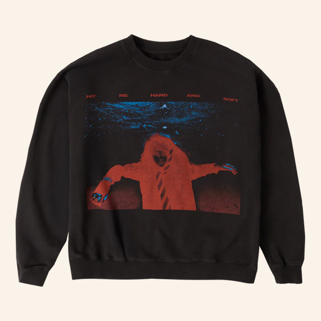 Billie Eilish Merch Sinking Black Crewneck Sweatshirt Gifts For Him Billie Eilish Merch Sinking Black Crewneck Sweatshirt Gifts For Him