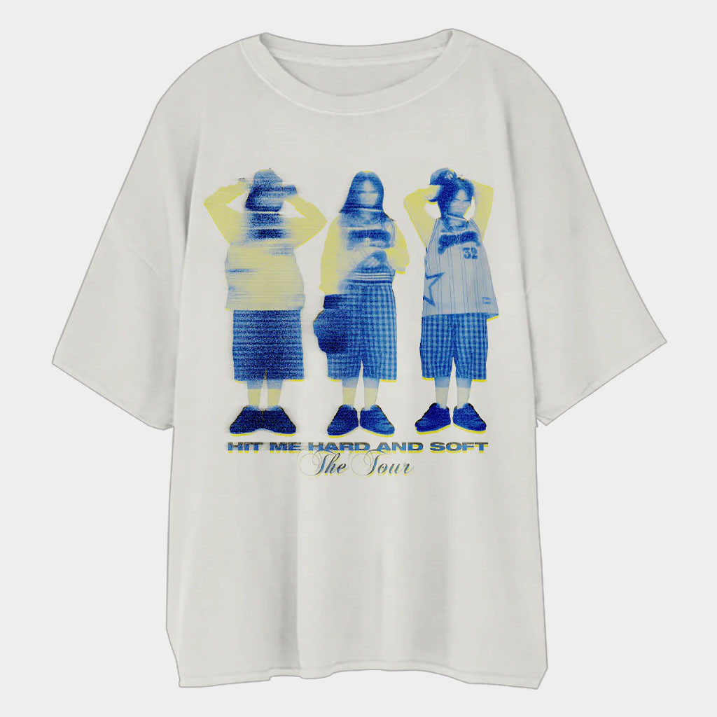 Billie Eilish Merch Triple Billie T-Shirt Hit Me Hard And Soft The Tour Shirt Gifts For Sister-1