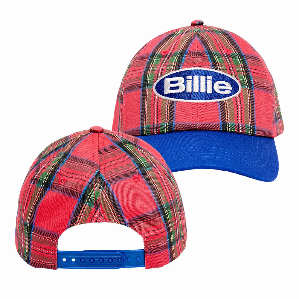 Billie Tartan Plaid Hat Pop Music Billie Eilish Baseball Cap Present Idea For Huge Fans