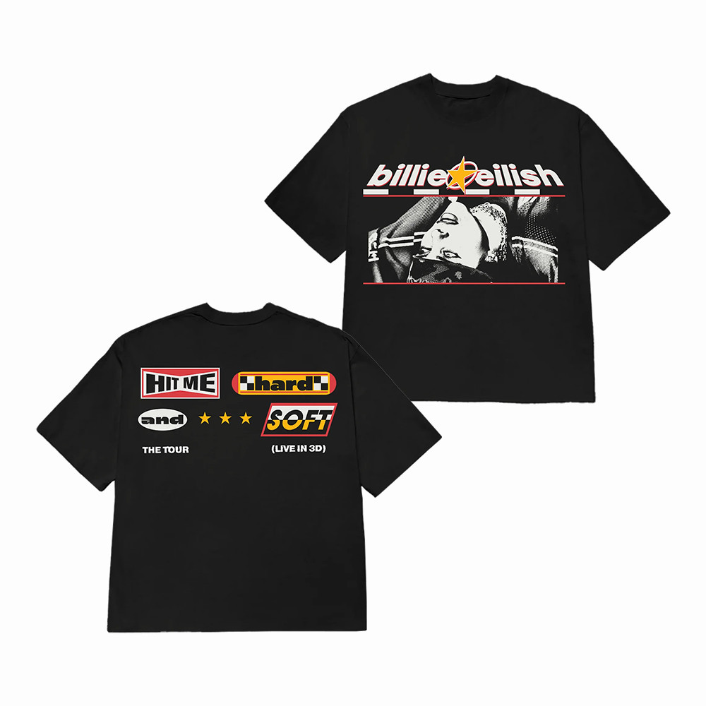 Billie Upside Down Live In 3D T-Shirt Billie Eilish Music Lover Shirt Fans Gift For Boyfriend