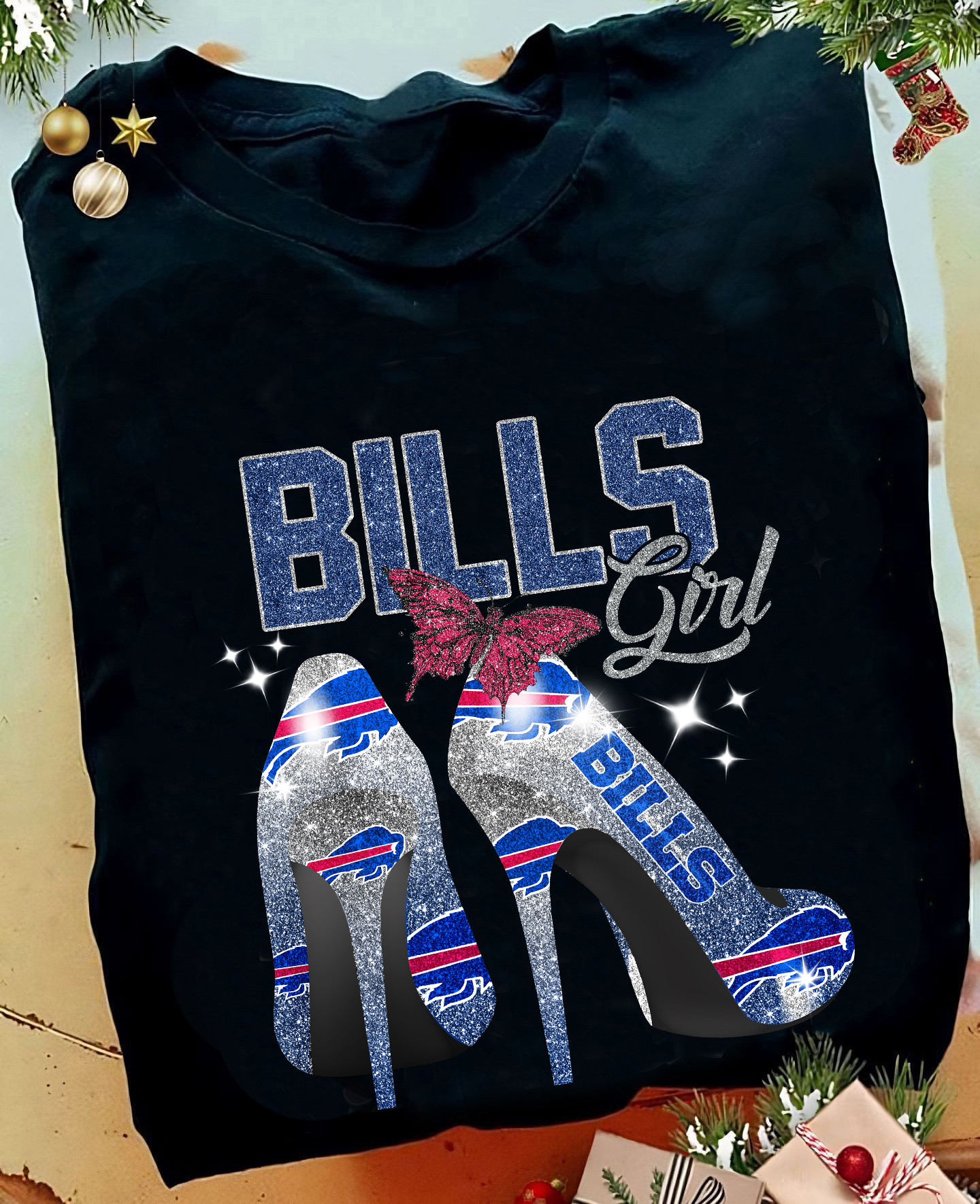Bills Girl High Heels T-Shirt Buffalo Bills Shirt Gifts For Football Lovers