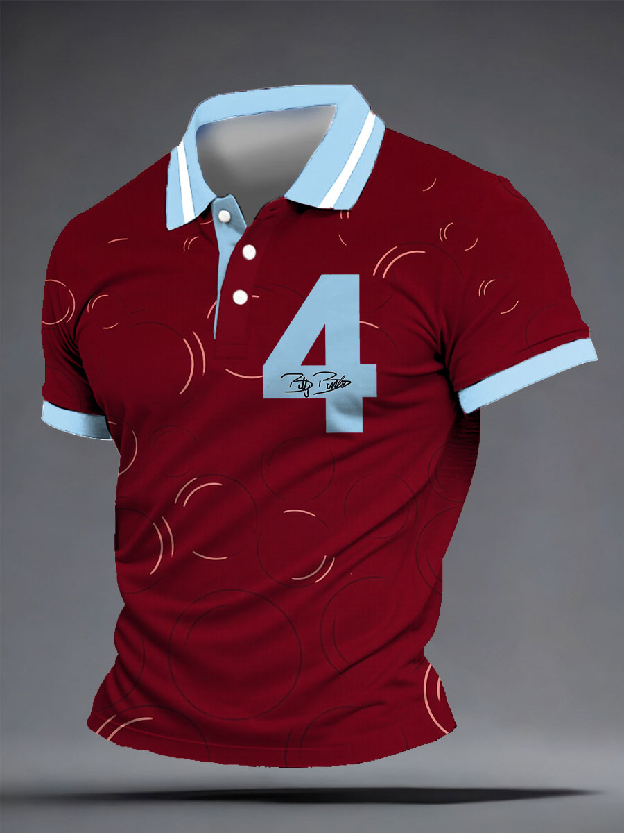 Billy Bonds Merch Football Polo Shirt Number 4 Football Apparel Billy Bonds Tribute Gifts