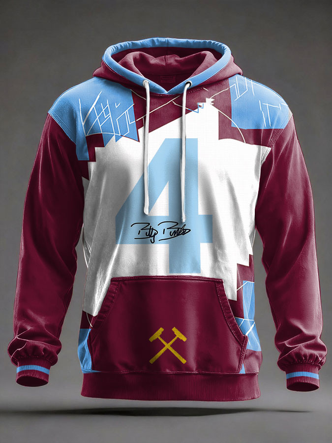 Billy Bonds Merch Hoodie Billy Bonds Number 4 Football Apparel Memorial Gifts