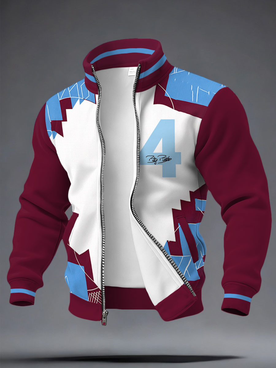 Billy Bonds Merch Jacket Billy Bonds Number 4 Football Clothing Gifts For Football Fans