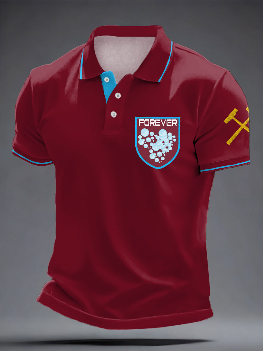 Billy Bonds Merch Polo Shirt Crossed Harmer Retro Football Shirt Football Lover Gift Ideas