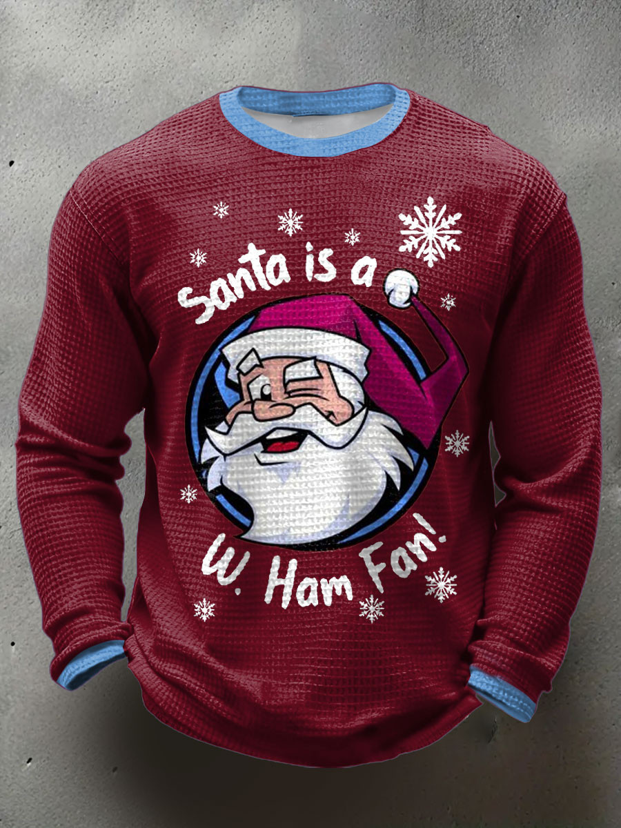 Billy Bonds Merch Sweatshirt Santa Is A West Ham Fan Football Apparel Gift For Football Players