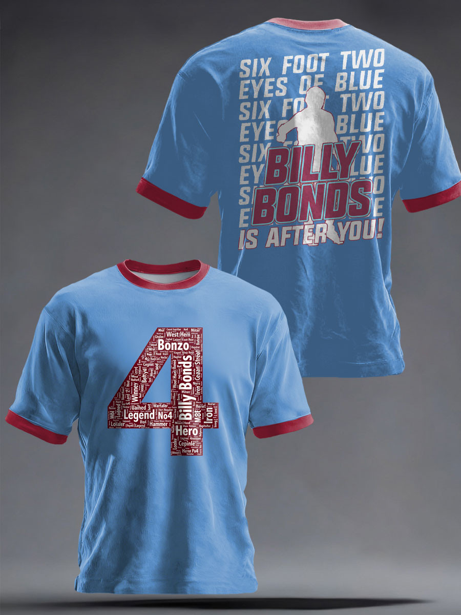 Billy Bonds Merch T-Shirt Six Foot Two Eyes Of Blue Billy Bonds Shirt Football Lover Presents