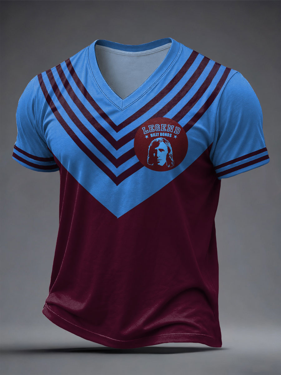 Billy Bonds Merch V-Neck Shirt Legend Billy Bonds West Ham United Shirt Gifts For Footballer