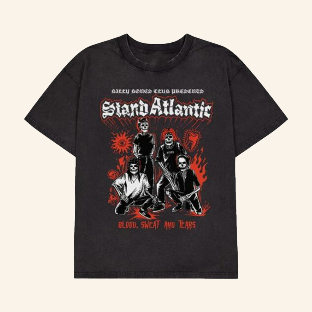 Billy Bones Club Merch Stand Atlantic X Bones Band T-Shirt Gifts For Rock Music Lovers Billy Bones Club Merch Stand Atlantic X Bones Band T-Shirt Gifts For Rock Music Lovers