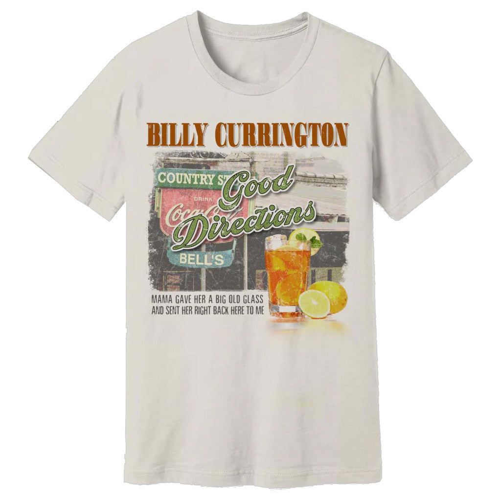 Billy Currington Merch Tour 2025 Billy Currington White Smoke Good Directions T-Shirt Billy Currington Merch Tour 2025 Billy Currington White Smoke Good Directions T-Shirt