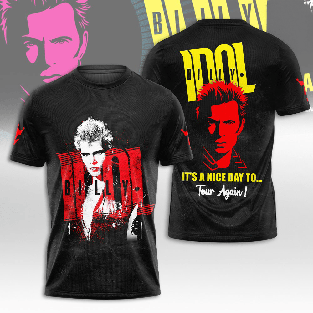 Billy Idol It's A nice Day To Tour Again 2025 T-Shirt Gifts For Music Lovers