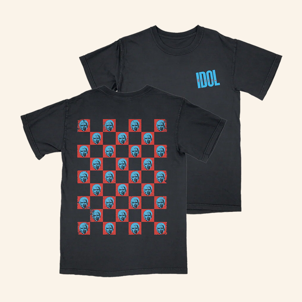 Billy Idol Merch Checkered Smirk T-Shirt Christmas Gifts For Music Lovers Billy Idol Merch Checkered Smirk T-Shirt Christmas Gifts For Music Lovers