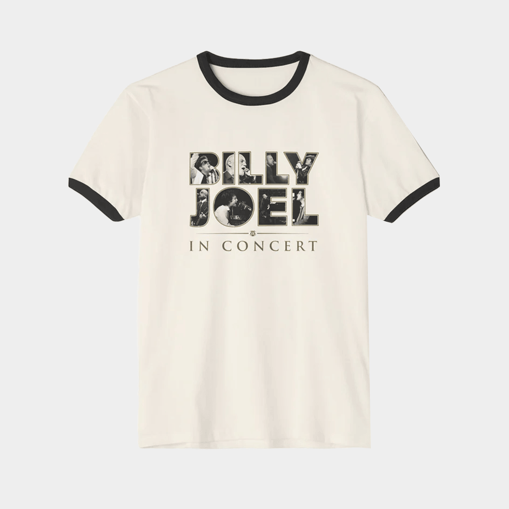 Billy Joel Merch Admat Ringer T-Shirt Billy Joel In Concert Shirt Gifts For Music Lovers