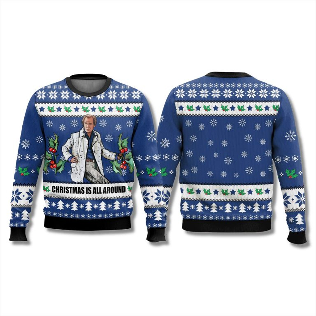 Billy Mack Christmas Is All Around Love Actually Christmas Ugly Sweater Christmas Gifts For Him