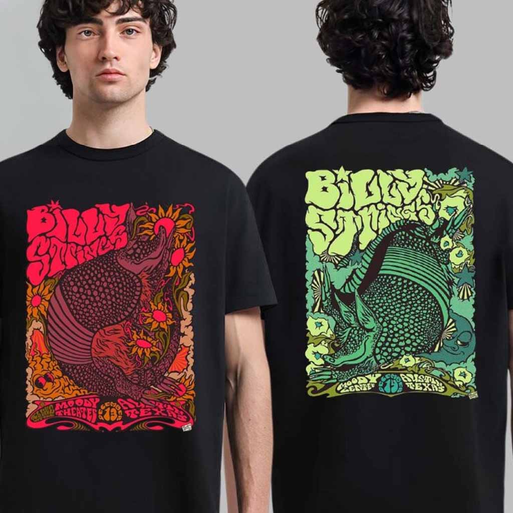 Billy Strings Combined Night 1 And 2 Poster For Full Show In Austin Texas At Moody Theater On December 13 And 14 2024 T-Shirt Billy Strings Merch Billy Strings Combined Night 1 And 2 Poster For Full Show In Austin Texas At Moody Theater On December 13 And 14 2024 T-Shirt Billy Strings Merch