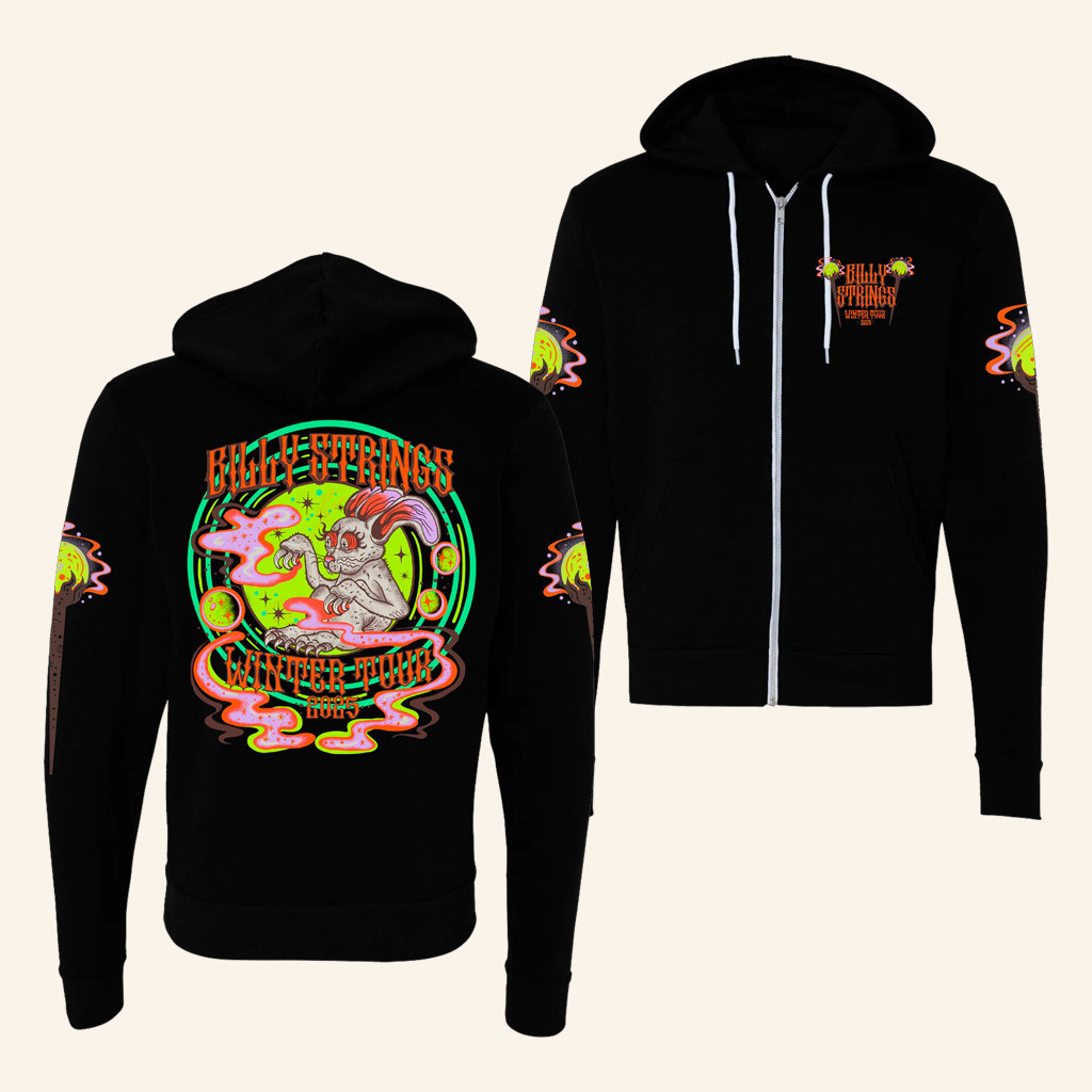 Billy Strings Merch Bunny Zip Up Hoodie Jamie Gibson Hoodie Best Gifts For Guitarist Fans