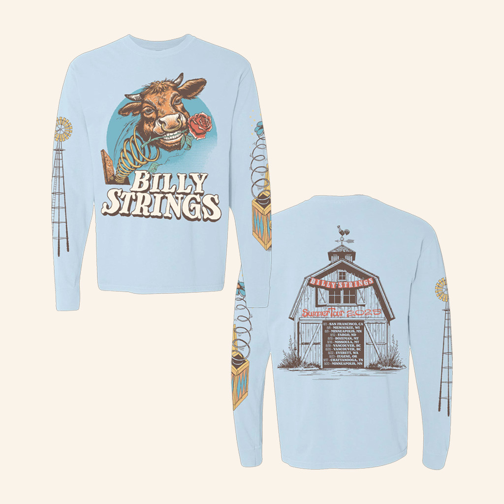 Billy Strings Merch Cow Long Sleeve T-Shirt Gifts For Besties Billy Strings Merch Cow Long Sleeve T-Shirt Gifts For Besties