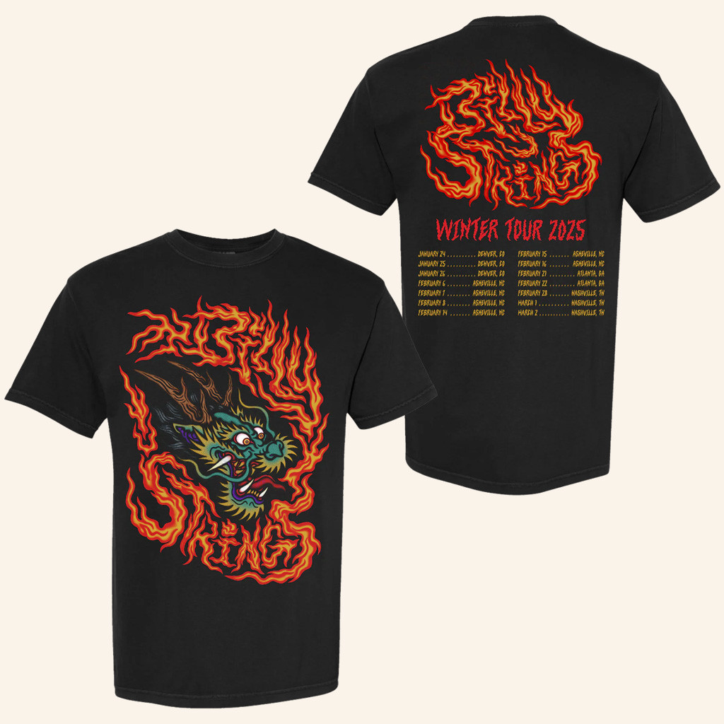 Billy Strings Merch Dragon T-Shirt With Dates Sean Drennen Shirt Gift Ideas For Music Lovers Billy Strings Merch Dragon T-Shirt With Dates Sean Drennen Shirt Gift Ideas For Music Lovers
