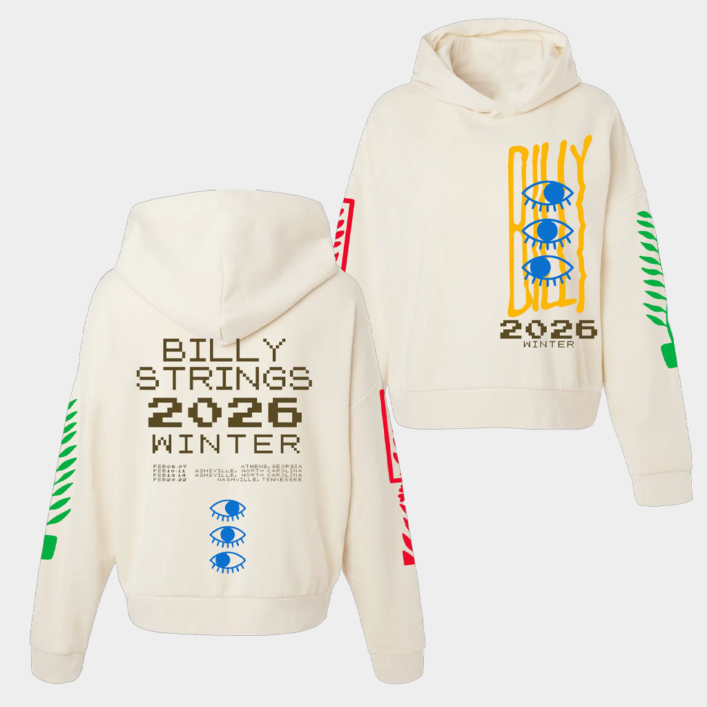 Billy Strings Merch Eyes Ladies Hoodie With Dates Best Gifts For Music Lovers-1