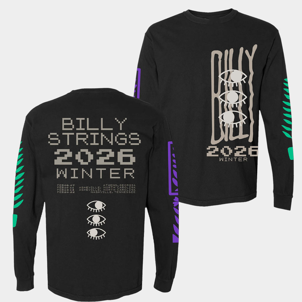 Billy Strings Merch Eyes Long Sleeve T-Shirt Billy Strings 2026 Winter Shirt Presents For Him