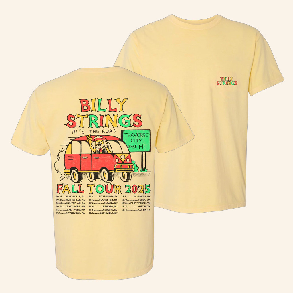 Billy Strings Merch Fall Tour 2025 Van T-Shirt Christmas Gifts For Boyfriend Billy Strings Merch Fall Tour 2025 Van T-Shirt Christmas Gifts For Boyfriend
