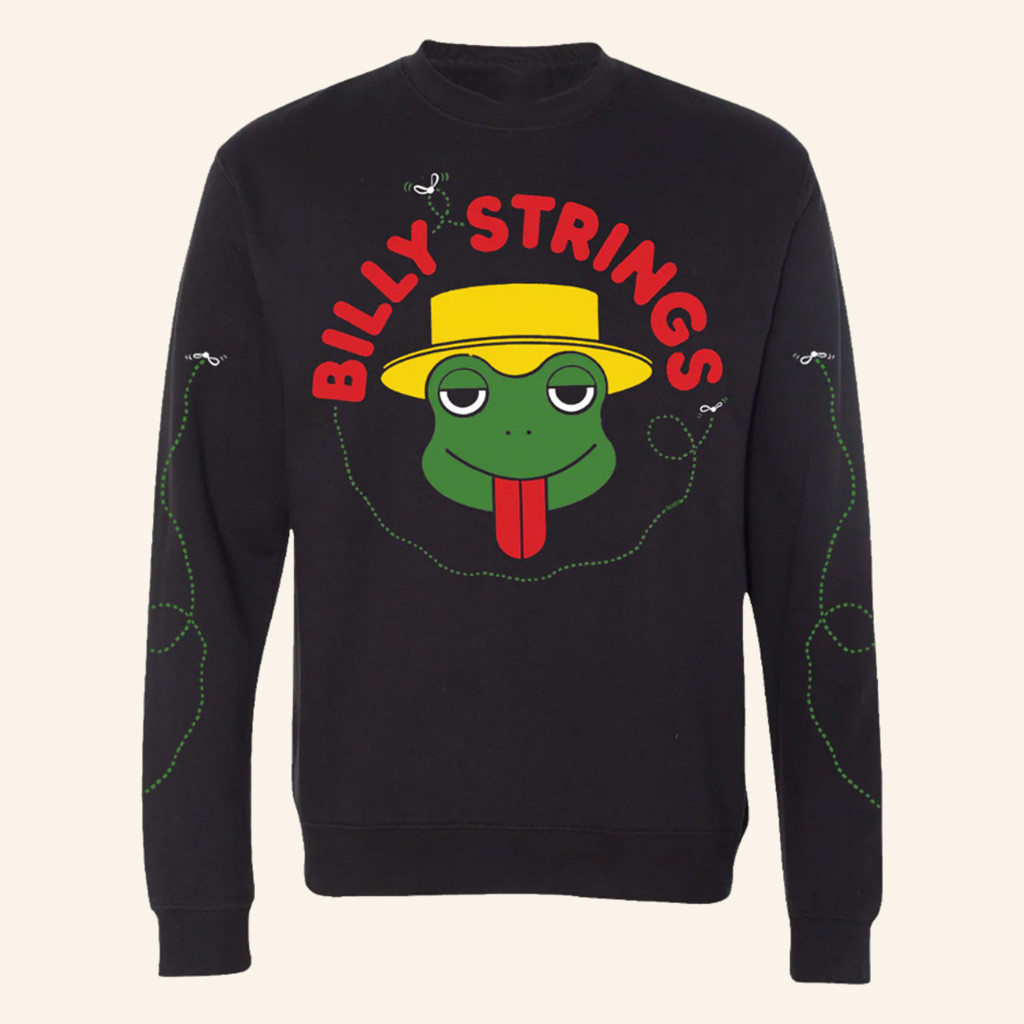 Billy Strings Merch Frog Crewneck Perry Shall Sweatshirt Presents For Music Lovers