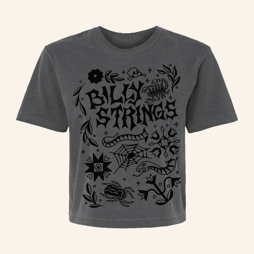 Billy Strings Merch Ghost Bongo Cropped Shirt Billy Strings Shirt Birthday Gifts For Music Lovers