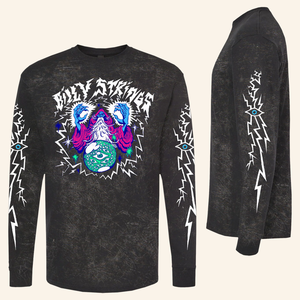 Billy Strings Merch Lightning Wizard Long Sleeve T-Shirt Maarten Donders Shirt Fans Gifts